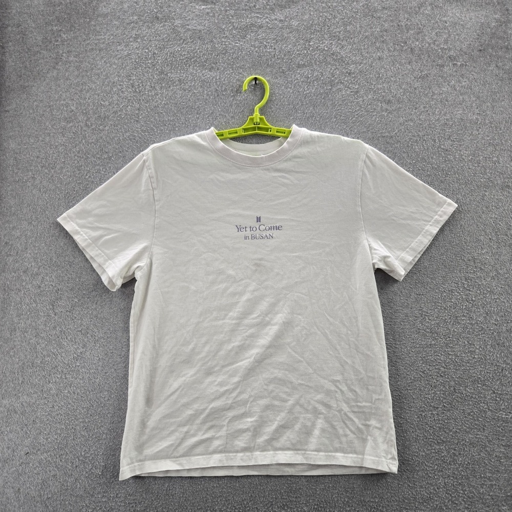 BTS Men Shirt XL White Yet To Come In Busan Logo K Pop Concert Short Sleeve